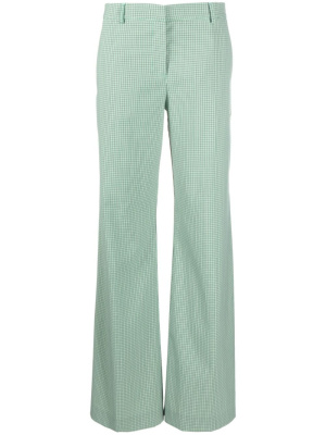 

Check-print flared trousers, ETRO Check-print flared trousers