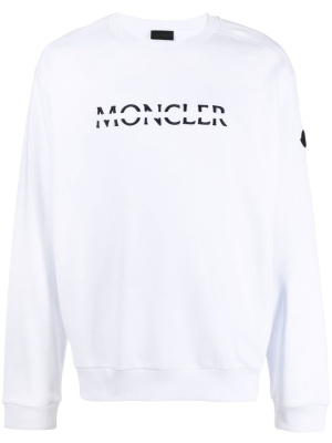 

Logo-embroidered cotton sweatshirt, Moncler Logo-embroidered cotton sweatshirt