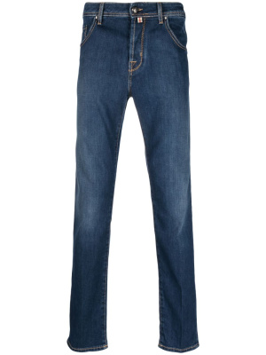 

Logo-embroidered slim-fit jeans, Jacob Cohën Logo-embroidered slim-fit jeans