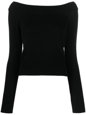 

Off-shoulder knitted sweater, Alexander McQueen Off-shoulder knitted sweater