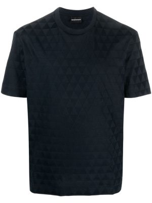 

Geometric-pattern cotton T-shirt, Emporio Armani Geometric-pattern cotton T-shirt