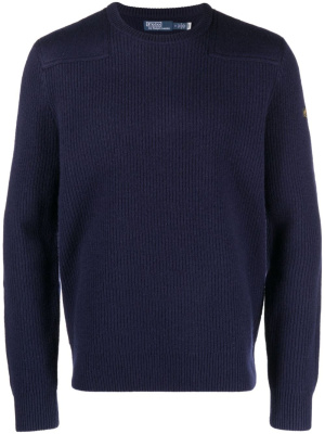 

Ribbed logo-patch jumper, Polo Ralph Lauren Ribbed logo-patch jumper