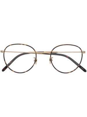 

Round-frame gold-tone glasses, Giorgio Armani Round-frame gold-tone glasses