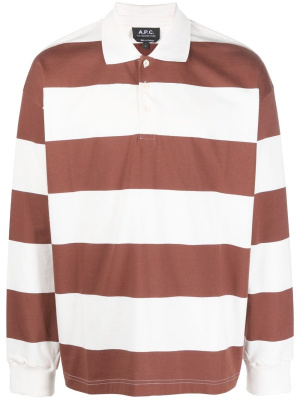 

Striped cotton polo shirt, A.P.C. Striped cotton polo shirt