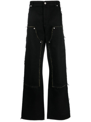

Carpenter panelled wide-leg jeans, Heron Preston Carpenter panelled wide-leg jeans