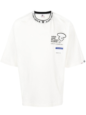 

Slogan-print short-sleeved T-shirt, AAPE BY *A BATHING APE® Slogan-print short-sleeved T-shirt