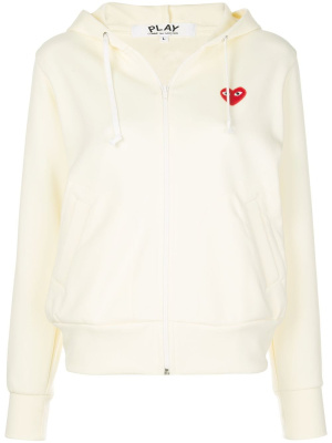 

Heart-patch zip-up hoodie, Comme Des Garçons Play Heart-patch zip-up hoodie