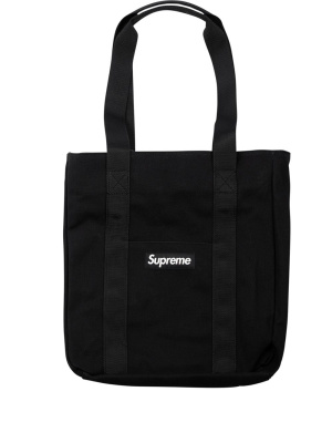 

Logo-patch canvas tote bag, Supreme Logo-patch canvas tote bag