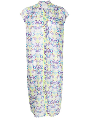 

Abstract-print shirt dress, Forte Forte Abstract-print shirt dress