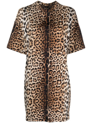 

Leopard-print cotton dress, Roberto Cavalli Leopard-print cotton dress
