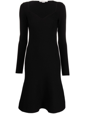 

Sweetheart-neck flared dress, Stella McCartney Sweetheart-neck flared dress