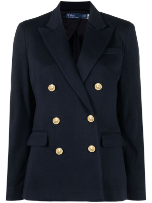

Double-breasted knitted blazer, Polo Ralph Lauren Double-breasted knitted blazer
