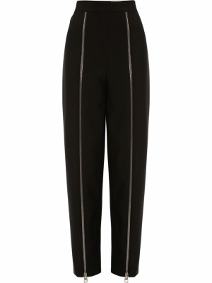 

Zip-detail-high-waisted trousers, Alexander McQueen Zip-detail-high-waisted trousers