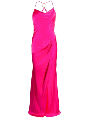 

Cowl-neck satin gown, PINKO Cowl-neck satin gown