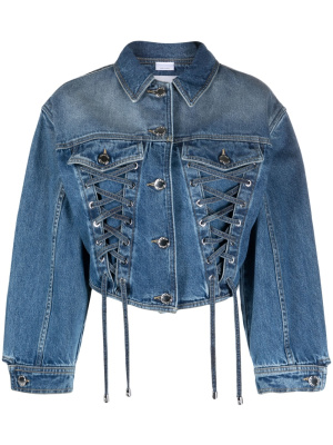 

Lace-up denim jacket, PINKO Lace-up denim jacket