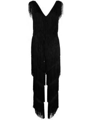 

Fringed V-neck dress, PINKO Fringed V-neck dress