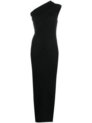 

One-shoulder wool maxi dress, Rick Owens One-shoulder wool maxi dress