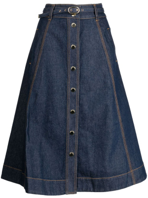 

A-line denim mini skirt, ZIMMERMANN A-line denim mini skirt
