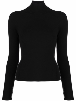 

Logo-print high-neck T-shirt, Alexander Wang Logo-print high-neck T-shirt