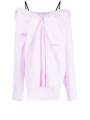 

Off-shoulder striped shirt, Alexander Wang Off-shoulder striped shirt