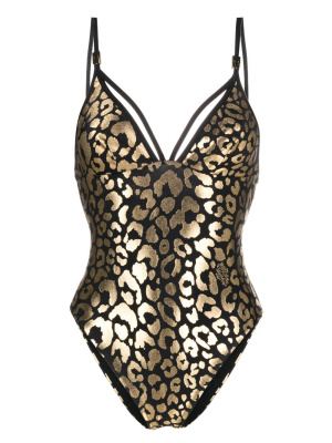 

Leopard-print one-piece swimsuit, Moschino Leopard-print one-piece swimsuit