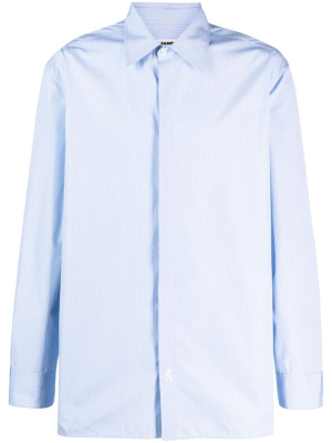 

Logo-embroidered pinstripe shirt, Jil Sander Logo-embroidered pinstripe shirt