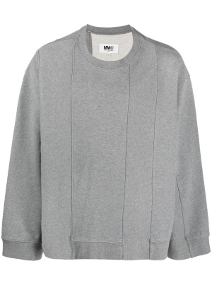 

Paneled cotton sweatshirt, MM6 Maison Margiela Paneled cotton sweatshirt