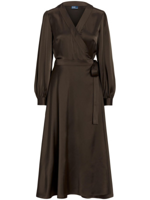 

Satin midi wrapdress, Polo Ralph Lauren Satin midi wrapdress