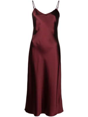 

V-neck mulberry silk midi dress, Polo Ralph Lauren V-neck mulberry silk midi dress