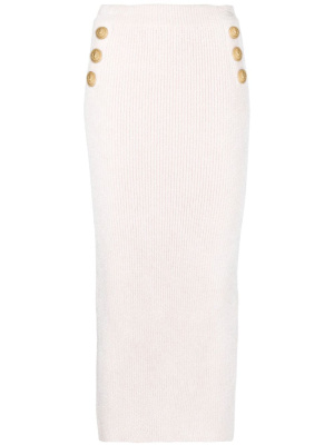 

Ribbed-knit pencil skirt, Balmain Ribbed-knit pencil skirt