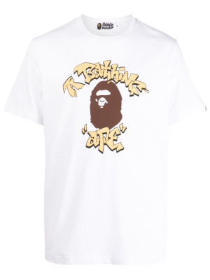 

Logo-print cotton T-shirt, A BATHING APE® Logo-print cotton T-shirt