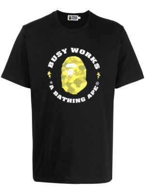 

Logo-print cotton T-shirt, A BATHING APE® Logo-print cotton T-shirt