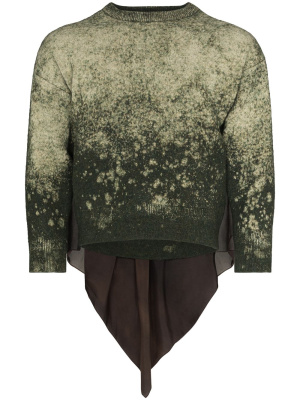 

Scarf-detail bleached jumper, Maison Margiela Scarf-detail bleached jumper