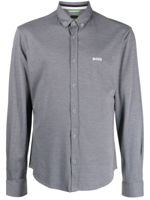 

Logo-embroidered cotton shirt, BOSS Logo-embroidered cotton shirt
