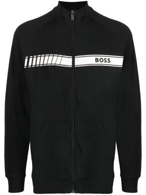 

Logo-print zip-up cotton jacket, BOSS Logo-print zip-up cotton jacket
