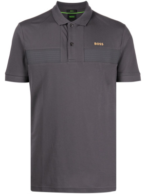 

Logo-embroidered panelled polo shirt, BOSS Logo-embroidered panelled polo shirt