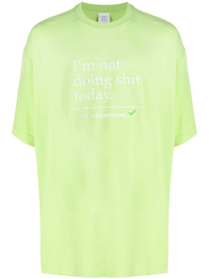 

Slogan-print cotton T-shirt, VETEMENTS Slogan-print cotton T-shirt