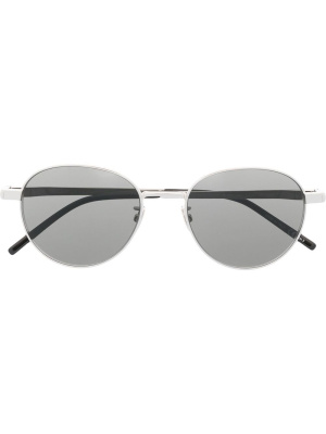 

Round-frame engraved-logo sunglasses, Saint Laurent Eyewear Round-frame engraved-logo sunglasses