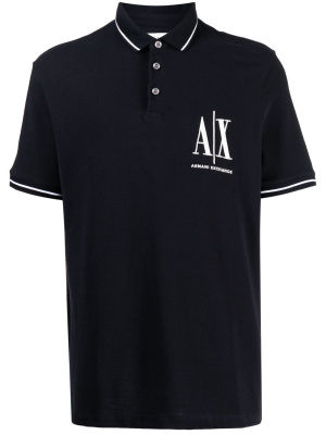 

Logo-print short-sleeved polo shirt, Armani Exchange Logo-print short-sleeved polo shirt