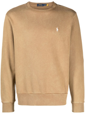

Pony-embroidered cotton jumper, Polo Ralph Lauren Pony-embroidered cotton jumper