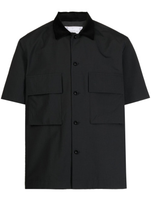 

Contrasting-collar taffeta shirt, Sacai Contrasting-collar taffeta shirt
