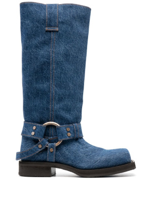 

30mm knee-high denim boots, Acne Studios 30mm knee-high denim boots
