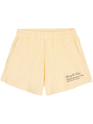

Logo-print cotton track shorts, Sporty & Rich Logo-print cotton track shorts