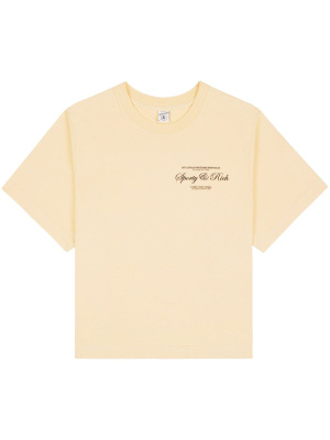 

Logo-print cropped T-shirt, Sporty & Rich Logo-print cropped T-shirt