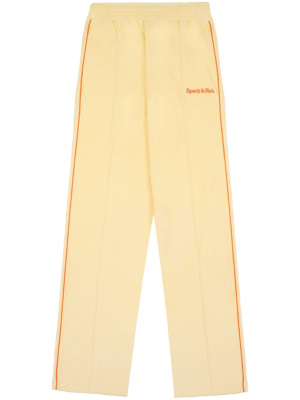 

Logo-embroidered terrycloth track pants, Sporty & Rich Logo-embroidered terrycloth track pants