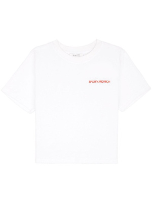 

Disco logo-print cropped T-shirt, Sporty & Rich Disco logo-print cropped T-shirt