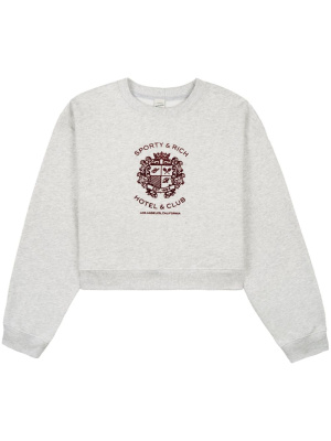 

Hotel crest-motif sweatshirt, Sporty & Rich Hotel crest-motif sweatshirt