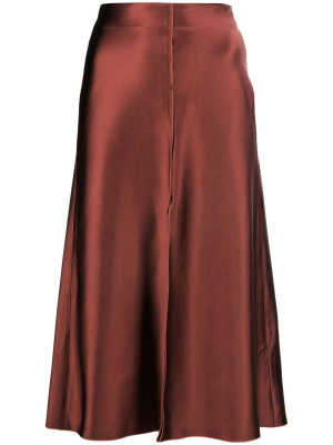 

High-waisted satin-finish midi skirt, Forte Forte High-waisted satin-finish midi skirt