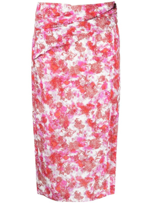 

Floral-print mid-length skirt, IRO Floral-print mid-length skirt