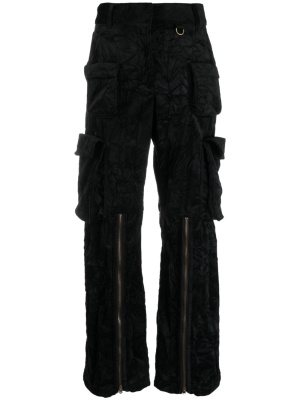 

Mid-rise crinkled velvet trousers, Acne Studios Mid-rise crinkled velvet trousers